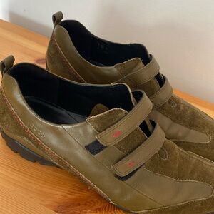 Ecco sneakers flat suede leather 40 women